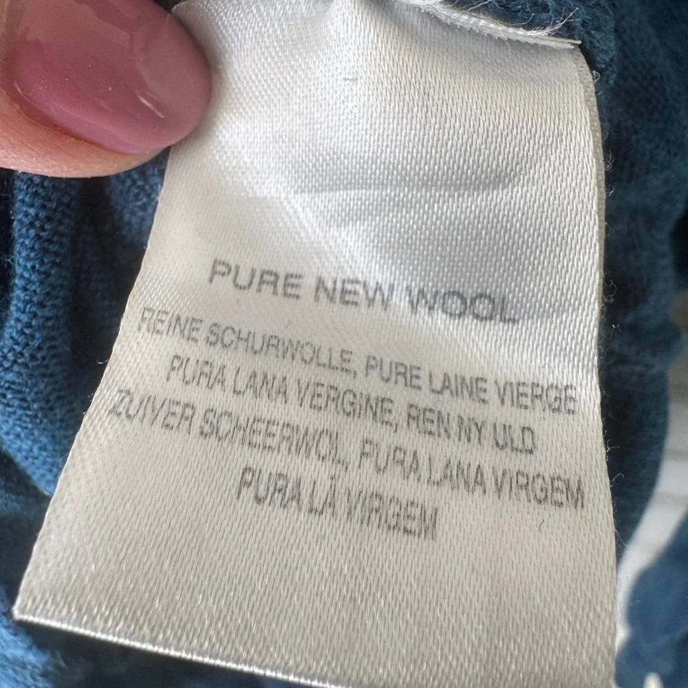 Men's Burberry London Marled Blue 100% wool Sweater